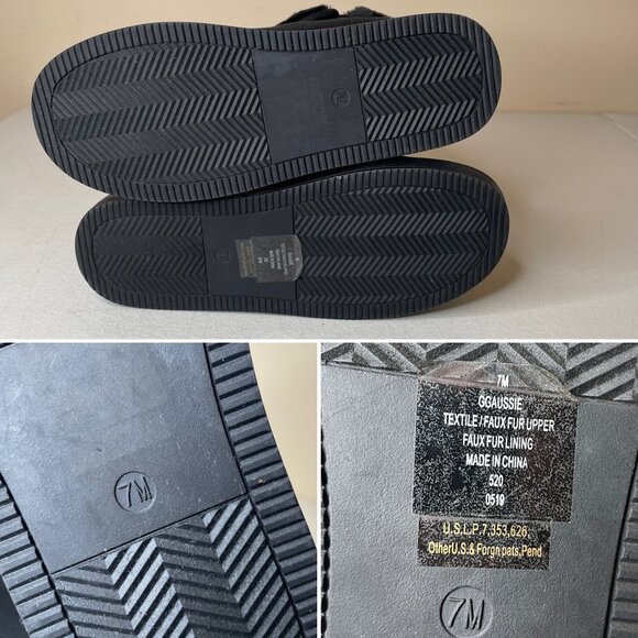 G by Guess Aussie Faux Fur Black Booties Size 7 - Picture 9 of 16